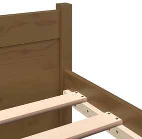 vidaXL Πλαίσιο Κρεβατιού Μελί 75x190 εκ. Ξύλο Πεύκου Small Single