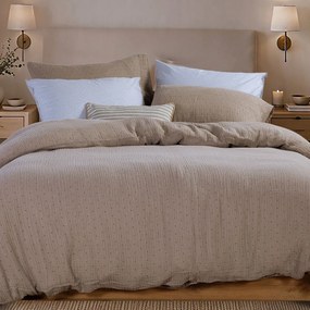 Παπλωματοθήκη Μονή (Σετ 160x230) Nef-Nef Homeware Dots Mocca