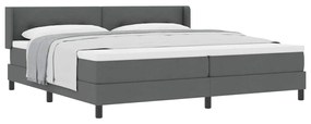 vidaXL Κρεβάτι box spring με στρώμα με στρώμα Σκούρο γκρι 200 x 200 cm