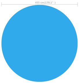 vidaXL Κάλυμμα Πισίνας Ηλιακό Στρογγυλό Μπλε 455 εκ. από Πολυαιθυλένιο