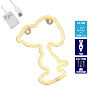 Διακοσμητικό Φωτιστικό Neon Led Snoopy 78578 Globostar-78578-Κίτρινο 78578