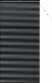 vidaXL Βενετσιάνικες Ρόδες Μαύρο 220 x 100 cm Αλουμίνιο