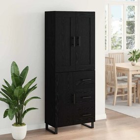 vidaXL Highboard 2 τμχ. Μαύρη Οξυά 69,5 x 34 x 180 εκ.