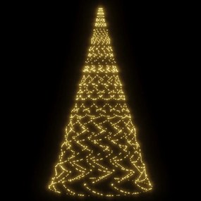 vidaXL Χριστουγ. Δέντρο για Ιστό Σημαίας 3000 LED Θερμό Λευκό 800 εκ.