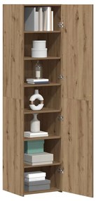 vidaXL Highboard artisan δρυς 45 x 42.5 x 185 εκ. Επεξεργασμένο ξύλο