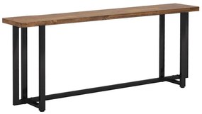 Console Dice solid pine wood walnut-black 150x30x90cm 150x30x90 εκ.