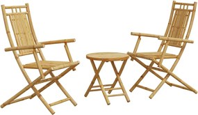 vidaXL Σετ Επίπλων Bistro 3 Τεμαχίων από Μπαμπού