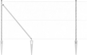 vidaXL Στύλος Περιφράξεων Ασημί 25 x 1,2 μ (25 mm δίχτυ) Ατσάλι