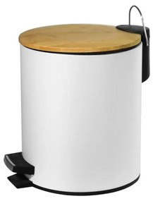 Karag 1555 Bamboo Χαρτοδοχείο Απορριμμάτων 5lt Λευκό ματ