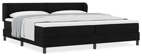 vidaXL Κρεβάτι box spring με στρώμα Μαύρο 200 x 200 cm ύφασμα