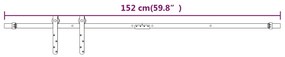 Μηχανισμός Συρόμενης Πόρτας Μίνι Λευκός 152 εκ. Ανθρακοχάλυβας - Λευκό