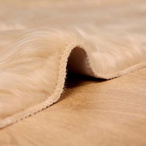 vidaXL Ψεύτικο Δέρμα Προβάτου Χαλί Tafalla Μπεζ 120 x 170 cm