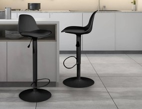 ΚΑΡΈΚΛΕΣ &amp; ΠΟΛΥΘΡΌΝΕΣ ISAK BLACK BAR STOOL HD6215