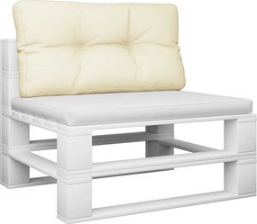 vidaXL Μαξιλάρι Παλέτας Κρεμ 70 x 40 x 12 εκ. Υφασμάτινο
