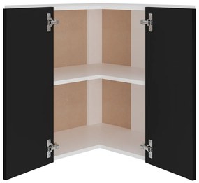 vidaXL Ντουλάπι Γωνία Κρεμαστό Lyon Μαύρο 57 x 57 x 60εκ. από