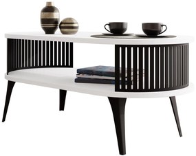 Τραπεζάκι σαλονιού Roenni ΙΙ-Leuko - 100.00Χ50.00Χ44.00cm