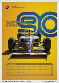 Εκτύπωση έργου τέχνης Formula 1 Decades - 90's Williams, (50 x 70 cm)