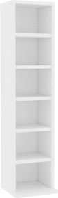 vidaXL Έπιπλο για CD Λευκό 21 x 20 x 88 εκ. από Επεξεργασμένο Ξύλο