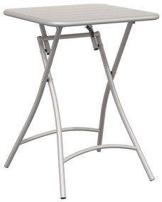vidaXL Πτυσσόμενο Τραπέζι Κήπου Μπεζ 55x55x73 εκ. Χάλυβας