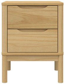 vidaXL Κομοδίνο FLORO Καφέ 45 x 39 x 57 εκ. από Μασίφ Ξύλο Πεύκου