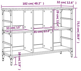 ΜΠΟΥΦΕΣ ΓΚΡΙ SONOMA 102 X 32 X 73,5 ΕΚ. ΑΠΟ ΕΠΕΞΕΡΓΑΣΜΕΝΟ ΞΥΛΟ 837725