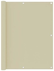 vidaXL Διαχωριστικό Βεράντας Κρεμ 120 x 500 εκ. Ύφασμα Oxford