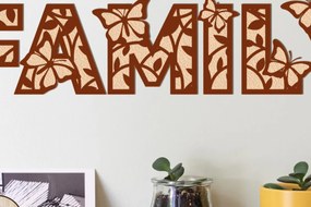 Intra απο ξύλο plywood  Χρώμα wenge 3mm-4mm πάχος - Οικογενειακό διακοσμημένο πάνελ τοίχου Δίασταση 24x6 cm INTRAFABR-121325795