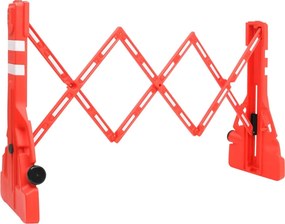 vidaXL Μπάρα Σήμανσης Πτυσσόμενη Κόκκινη 210 x 50 x 105 εκ.