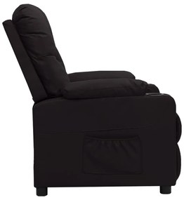 vidaXL Πολυθρόνα Ανακλινόμενη Μαύρη από Συνθετικό Δέρμα