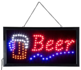 Φωτιστικό Ταμπέλα Φωτεινή Επιγραφή LED BEER 3W Διακόπτη Κόκκινο-Μπλε-Πορτοκαλί 75688 Globostar-75688-Κόκκινο 75688