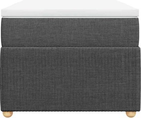 vidaXL Κρεβάτι Boxspring με Στρώμα Σκούρο Γκρι 80x200 εκ. Υφασμάτινο