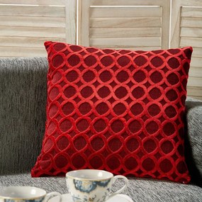 Διακοσμητική Μαξιλαροθήκη Βελουτέ (45x45) Whitegg D094 Red