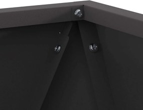 vidaXL Γλάστρα Μαύρο 30 x 30 x 30 cm Ατσάλι