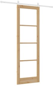 vidaXL Συρόμενη Πόρτα ORKDAL Καφέ 78 x 232 cm Μασίφ ξύλο πεύκου