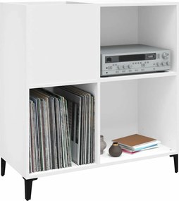vidaXL Δισκοθήκη Λευκή 84,5 x 38 x 89 εκ. από Επεξεργασμένο Ξύλο