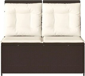 vidaXL Παγκάκι κήπου Καφέ συνθετικό ρατάν