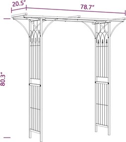 vidaXL Αψίδα Κήπου 200 x 52 x 204 εκ.