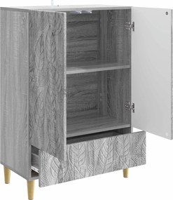 vidaXL Πλαϊνό γραφείο Γκρι Sonoma 66 x 34,5 x 95 εκ.