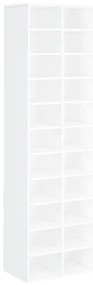 vidaXL Παπουτσοθήκη Λευκή 54 x 34 x 183 εκ. από Επεξεργασμένο Ξύλο