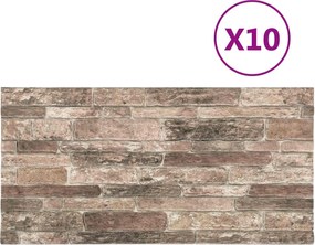 vidaXL Πάνελ τοίχου 10 pcs Πολύχρωμο 100 x 50 cm Αφρός EPS