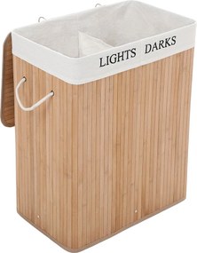 Καλάθι Απλύτων 2 Θέσεων (52x32x62.5) Songmics LCB64YV1