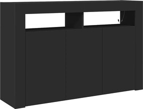 vidaXL Πλαϊνό γραφείο Μαύρο 116 x 30 x 75 εκ. Επεξεργασμένο ξύλο