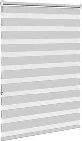 vidaXL Ζέβρα τυφλή Ανοιχτό Γκρι Πλάτος υφάσματος 95,9 εκ. Πολυεστέρας