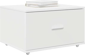 vidaXL Ντουλάπι με Συρτάρια με τροχούς Λευκό 55 x 45 x 31 εκ