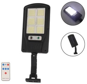 Στεγανό Ηλιακό Φωτιστικό Δρόμου IP65 με Ανιχνευτή Κίνησης, Αισθητήρα Φωτός και Τηλεχειριστήριο Ψυχρό Λευκό Φως BK-240-SMD - Solar sensor light-Z693118-101371