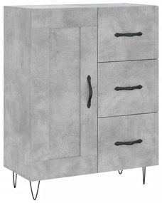 vidaXL Ντουλάπι Γκρι Σκυροδέματος 69,5x34x180 εκ. Επεξεργασμένο Ξύλο