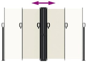 vidaXL Σκίαστρο Πλαϊνό Συρόμενο Κρεμ 160 x 1200 εκ.