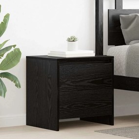 vidaXL Κομοδίνο Μαύρη δρυς 45 x 34 x 44.5 εκ Επεξεργασμένο ξύλο