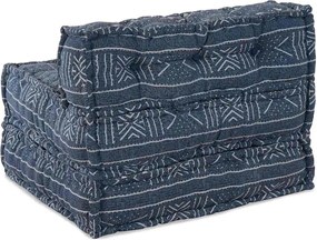 vidaXL Μοδάτος Καναπές Patchwork Εκτύπωση Ινδigo 70 x 70 x 56 εκ