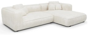 ΚΑΝΑΠΕΣ ΓΩΝΙΑ (ΔΕΞΙΑ) 3-ΘΕΣΙΟΣ GRACE HM3280.02R ΛΕΥΚΟ ΥΦΑΣΜΑ 252x160x70-90Υεκ - 0516638 - HM3280.02R